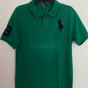 Polo Ralph Lauren Boys Green Polo Shirt Size Extra Large (XL)
